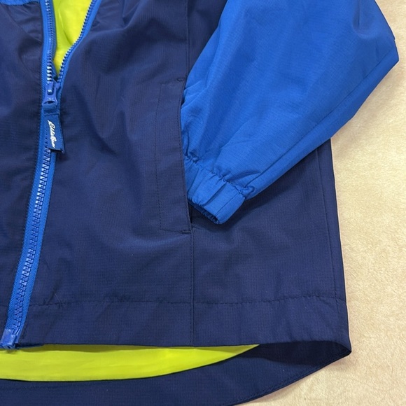 Eddie Bauer Blue Zippered Spring Lightweight Hooded Windbreaker Jacket XS (5/6) - Picture 5 of 8